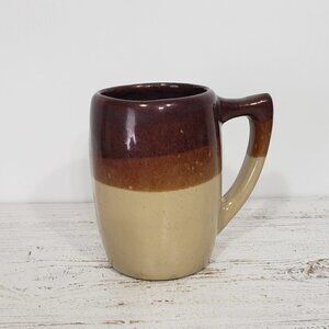 Vintage Retro Brown 3 Toned Stoneware Coffee / Tea Mug 4.5" tall